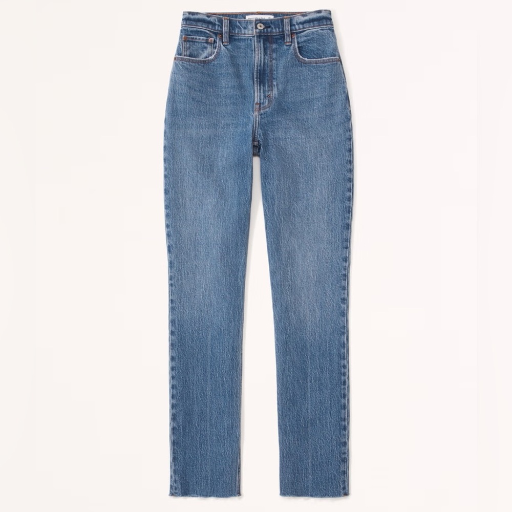 Abercrombie and Fitch Curve Love Ultra High Rise 90s Straight Jean